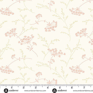 A-1297-LE WATER LILY - QUEEN ANNE LACE - PEBBLES by Laundry Basket Quilts for Andover Fabrics