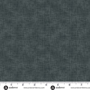 A-1527-C1 CHARCOAL - RETRO STITCH by Andover Fabrics for Andover Fabrics