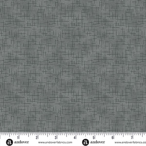 A-1527-C SLATE - RETRO STITCH by Andover Fabrics for Andover Fabrics