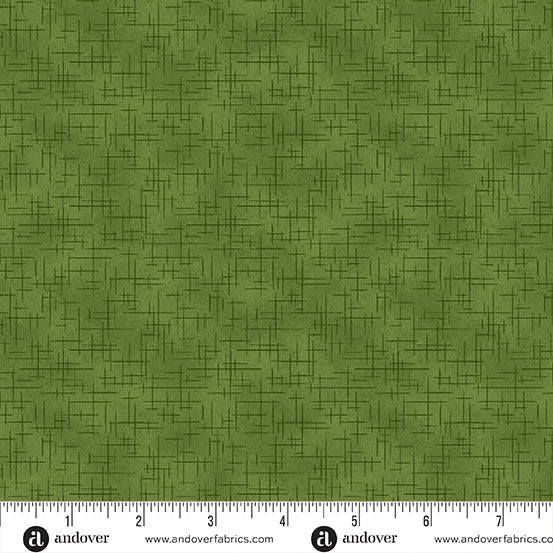 A-1527-G1 OLIVE - RETRO STITCH by Andover Fabrics for Andover Fabrics