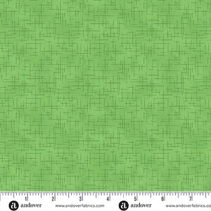 A-1527-LG KELLY GREEN - RETRO STITCH by Andover Fabrics for Andover Fabrics