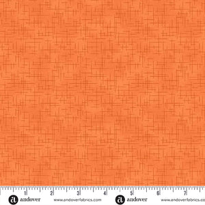 A-1527-LO TANGERINE - RETRO STITCH by Andover Fabrics for Andover Fabrics