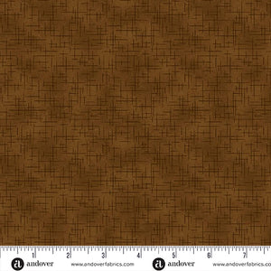 A-1527-N CHOCOLATE - RETRO STITCH by Andover Fabrics for Andover Fabrics