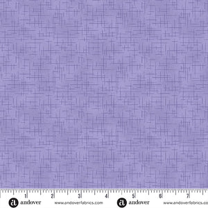 A-1527-P VIOLET - RETRO STITCH by Andover Fabrics for Andover Fabrics