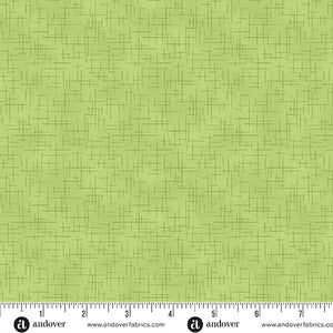 A-1527-V1 LIME - RETRO STITCH by Andover Fabrics for Andover Fabrics