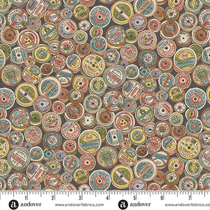 MU-133-S GREY SPOOL - ATELIER by MAKOWER UK FOR Andover Fabrics