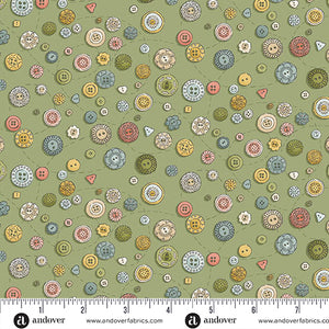 MU-134-G GREEN BUTTONSMU - ATELIER by MAKOWER UK FOR Andover Fabrics