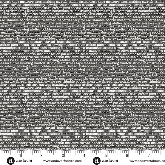 MU-135-S GREY GLOSSARY - ATELIER by MAKOWER UK FOR Andover Fabrics