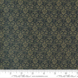 8377-21 DAMASK BLACK - MORRIS MEADOW by Barbara Brackman for Moda Fabrics