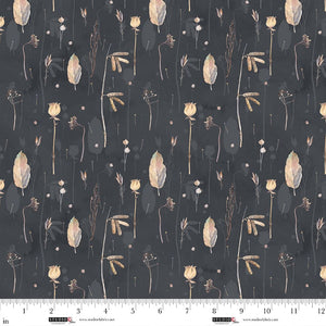 8438 74 MIDNIGHT - DRY LEAVES - HAZY SHADES OF WINTER by Funny Girl for Studio e Fabrics