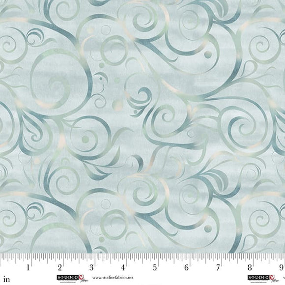 8440 17 ICE - WINDY SWIRL - HAZY SHADES OF WINTER by Funny Girl for Studio e Fabrics