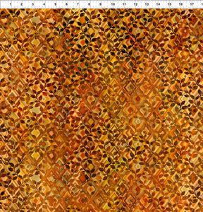 8FLS 1 MULTI/TAN - DIAMOND LEAVES - FALLING LEAVES by Jason Yenter for In The Beginning Fabrics