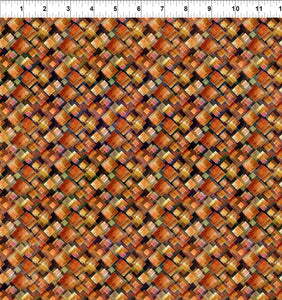 9FLS 1 MULTI/TAN - SQUARES - FALLING LEAVES by Jason Yenter for In The Beginning Fabrics