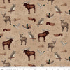 C17951 TAN ANIMAL TOSS || WHISPERING PINES by The RBD Designers for Riley Blake Designs