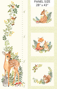 DP27166-11 PANEL - 28"X43" - WOODLAND BABES by Kathryn Christensen for Northcott Fabrics