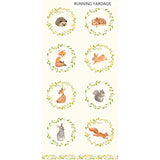 DP27171-72 GREEN MULTI - TINY TOSS - WOODLAND BABES by Kathryn Christensen for Northcott Fabrics