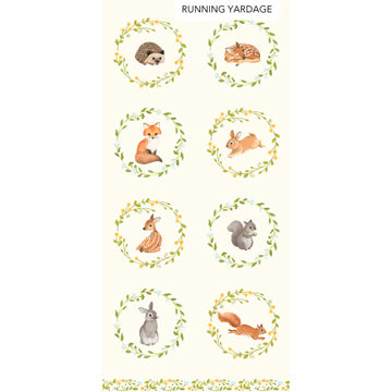 DP27167-11 CREAM MULTI - BLOCKS - WOODLAND BABES by Kathryn Christensen for Northcott Fabrics