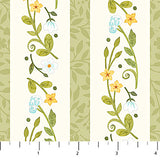 DP27173-11 CREAM - STRIPE - WOODLAND BABES by Kathryn Christensen for Northcott Fabrics