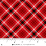 F1285 88 RED - SNOW CREW FLANNEL by Barb Tourtillotte for Henry Glass & Co Division