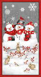 F1291 08 RED/WHITE - SNOW CREW FLANNEL by Barb Tourtillotte for Henry Glass & Co Division