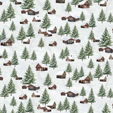 KATIE-CD3692 MULTI - WINTER CABIN SCENIC  - WINTER WONDERLAND by Katie Hennagir for Timeless Treasures Fabrics