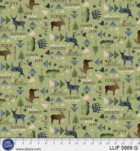 LLIF 5869 G - 4-WAY LODGE ALLOVER - LODGE LIFE by Deane Beesley for P&B Textiles