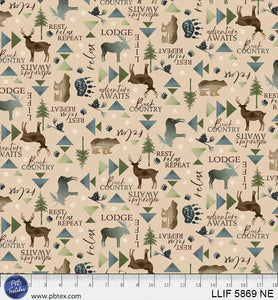 LLIF 5869 NE - 4-WAY LODGE ALLOVER - LODGE LIFE by Deane Beesley for P&B Textiles