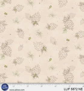 LLIF 5872 NE - PINECONE LINEWORK TOSS - LODGE LIFE by Deane Beesley for P&B Textiles