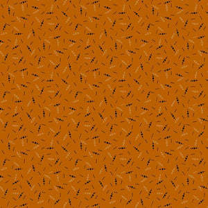 R170585-ORANGE - HIDE 'n SEEK- CHEDDAR AND COAL II - by Pam Buda for Marcus Fabrics