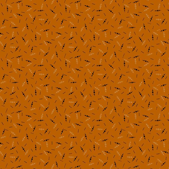 R170585-ORANGE - HIDE 'n SEEK- CHEDDAR AND COAL II - by Pam Buda for Marcus Fabrics