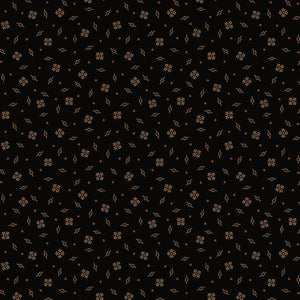 R17087-BLACK - SPOOKY SPINNERS - CHEDDAR AND COAL II - by Pam Buda for Marcus Fabrics