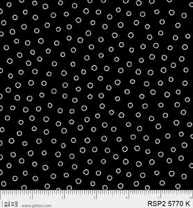 RSP2 5770K - TOSSED OPEN DOTS - SALT & PEPPER by P&B TEXTILES