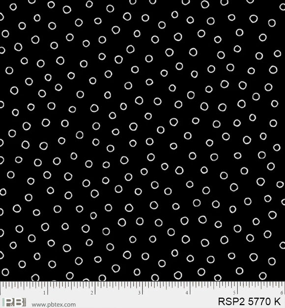 RSP2 5770K - TOSSED OPEN DOTS - SALT & PEPPER by P&B TEXTILES