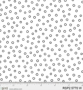 RSP2 5770W -TOSSED OPEN DOTS - SALT & PEPPER by P&B TEXTILES