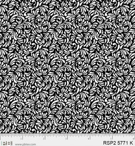 RSP2 5771K - PACKED FLOURISHES - SALT & PEPPER by P&B TEXTILES