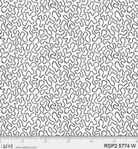 RSP2 5774W - SQUIGGLY LINEWORK - SALT & PEPPER by P&B TEXTILES