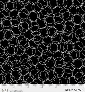 RSP2 5775K - INTERLOCKING CIRCLES - SALT & PEPPER by P&B TEXTILES