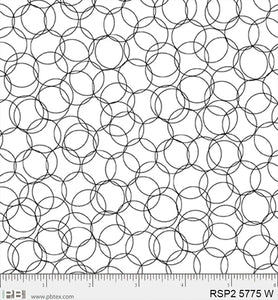 RSP2 5775W - INTERLOCKING CIRCLES - SALT & PEPPER by P&B TEXTILES