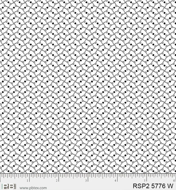 RSP2 5776W - WAVY DIAMOND GEO - SALT & PEPPER II by P&B TEXTILES