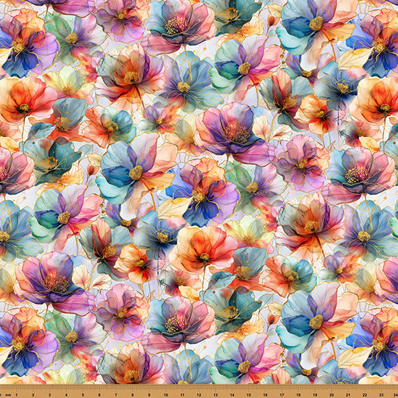 X5625-130 MULTI - FLOURISH by Hoffman Fabrics