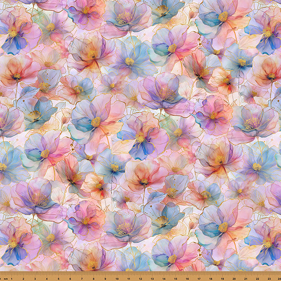 X5625-135 PASTEL - FLOURISH by Hoffman Fabrics