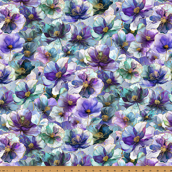 X5625-91 AMETHYST - FLOURISH by Hoffman Fabrics