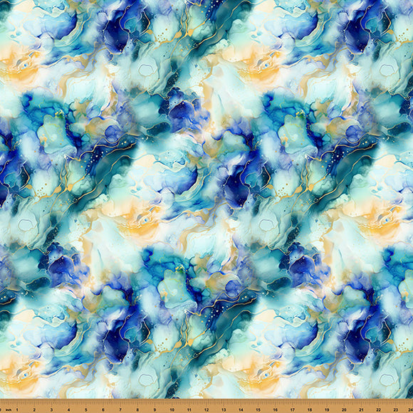 X5628-73 OCEAN - FLOURISH by Hoffman Fabrics