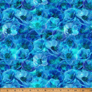 X5629-17 COBALT - FLOURISH by Hoffman Fabrics