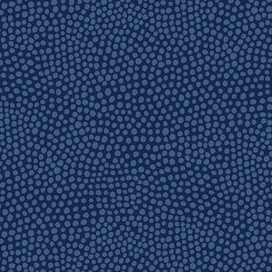 13609-11 DEW DROPS NAVY/WANDER LANE by Nancy Halvorsen for Benartex Designer Fabrics
