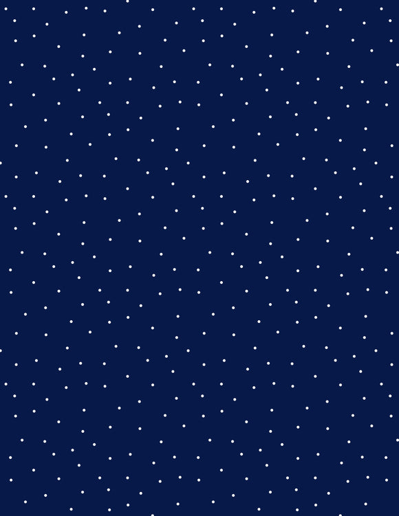 1817-39131-491 NAVY/WHITE - ESSENTIAL PINDOTS BY WILMINGTON PRINTS