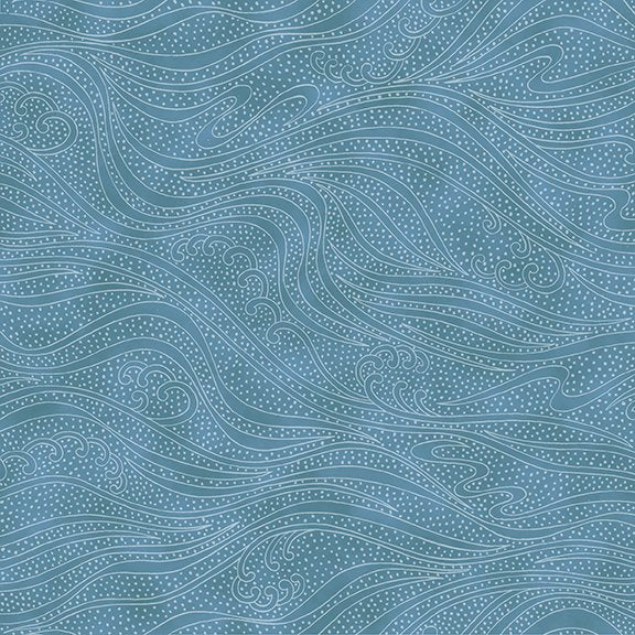 1mv_25 TEAL/COLOR MOVEMENT by Kona Bay for In The Beginning Fabrics