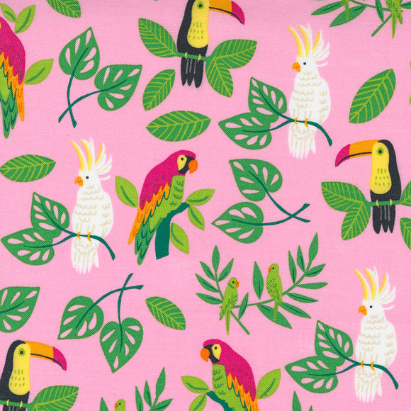 20782 13 PINK-JUNGLE PARADISE/by STACY LEST HSU for MODA FABRICS