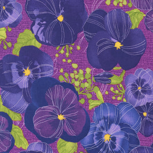 48720 14 PLUM - PANSYS POSIES by Robin Pickens for Moda Fabrics