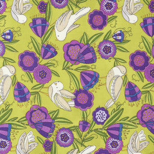48722 17 LEAF - PANSYS POSIES by Robin Pickens for Moda Fabrics